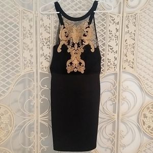 F21 Little Black Dress w Gold Embellishment